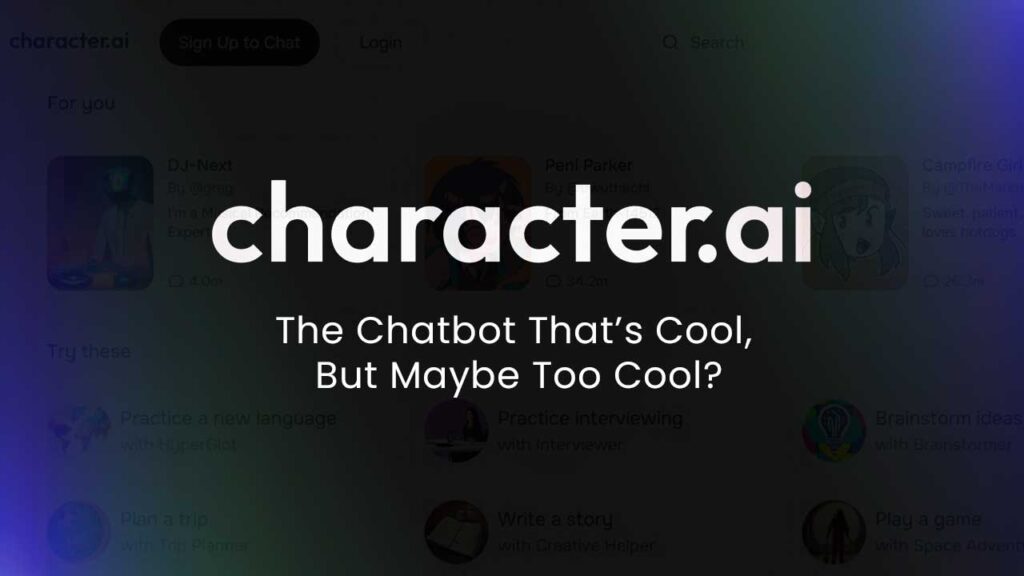 Illustration explaining what Character AI is and how it creates virtual personalities using artificial intelligence.