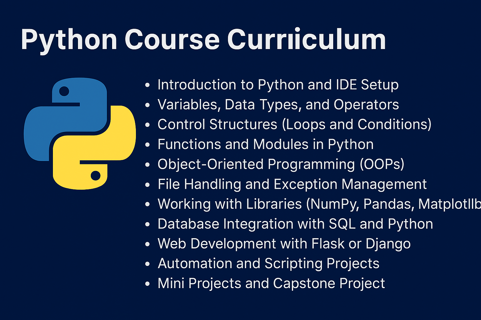Python course curriculum infographic by CADD Primer.