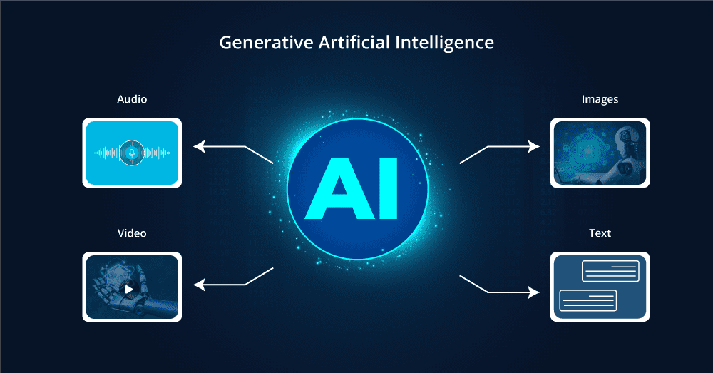 Students learning what Generative AI is and how it uses machine learning models like GPT and diffusion models to create text, images, and innovative digital content at The Core Systems Chandigarh.