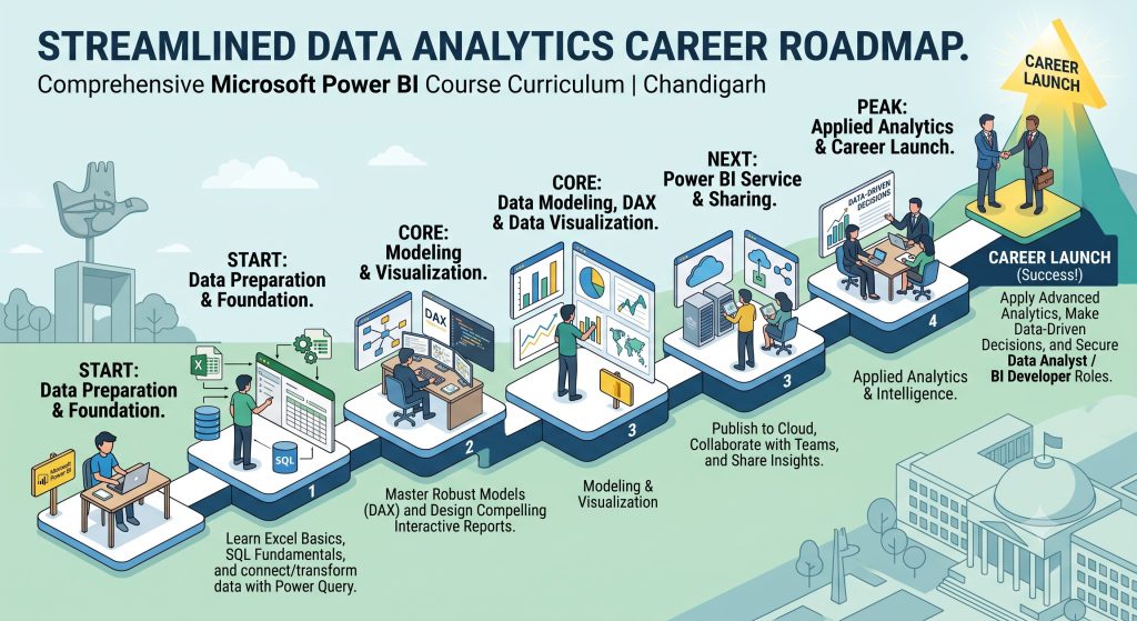 data analytics career roadmap offered through comprehensive Microsoft Power BI 